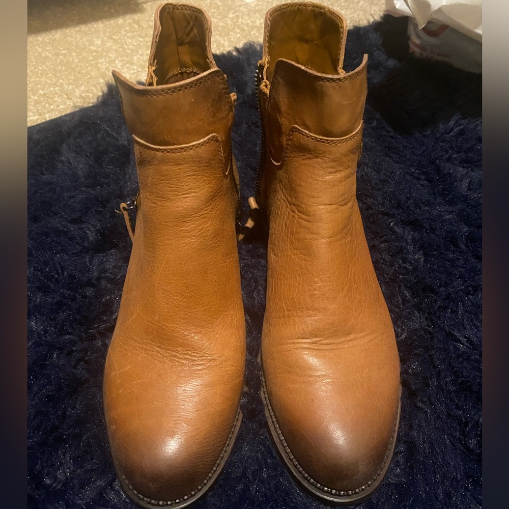 Franco Sarto double zipper booties. Tags on